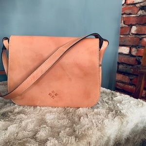 Patricia Nash satchel in soft rose leather.